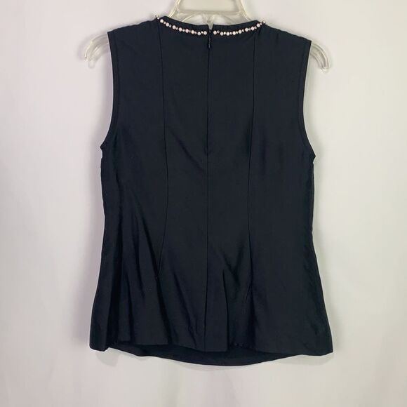 Tory Burch black with beaded neckline tank top - Picture 6 of 9